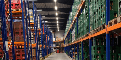 Lager vom Getränkelieferanten Venus Spirits