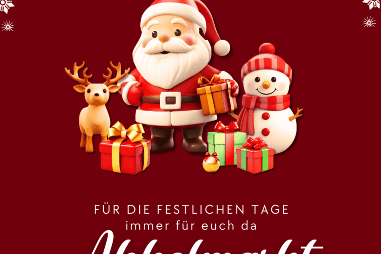 Weihnachtszeit große Auswahl an Getränken direkt zum Abholen