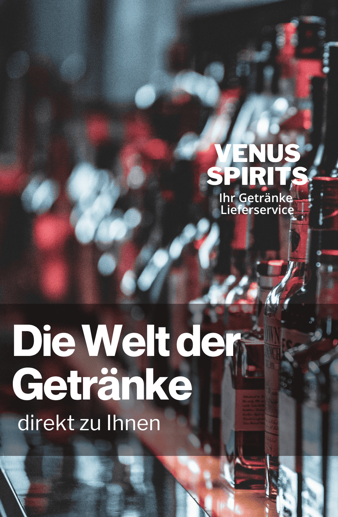 Die Welt der Getränke direkt zu Ihnen. Venus Spirits Ihr Getränke Lieferservice Smartphone